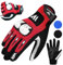WESTWOOD FOX Motorradhandschuhe für Männer und Frauen,Atmungsaktiv, Touchscreen, Palm Pads Motorradhandschuhe für BMX,Radfahren, ATV,MTB Racing,Road Racing,Klettern,Wandern (ROT, XL)