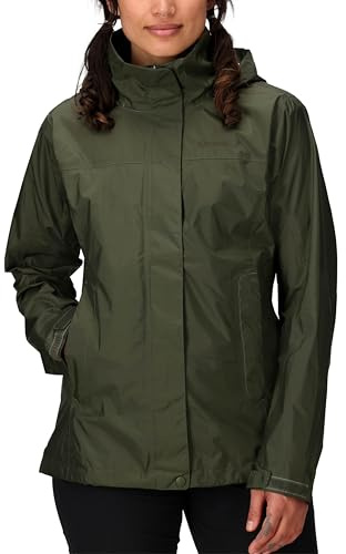 Marmot Damen Women's PreCip Eco Jacket, Wasserdichte Regenjacke, winddichter Regenmantel, atmungsaktiver, faltbarer Hardshell Windbreaker, ideal zum Fahrradfahren & Wandern, Nori, XXL