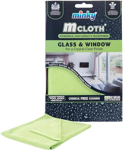 AMK® M Cloth Glass And Window Mircrofibre Cleaning Green Microfibre
