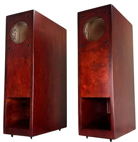 Craftsmen Customized One Pair 6.5 Inch Full-Range Birch Plywood Empty Speaker Cabinet Box HiFi Fe126en Louderspeaker DIY (Red)