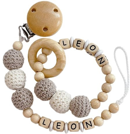 2er Set personalisiertes gestaltetes Babygeschenk mit Namen für Junge Baby Geschenk personalisiert zur Geburt & Taufe (Erdtöne Set)