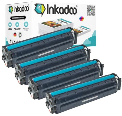 Inkadoo Kompatibel Toner für Canon 3028C002 / 054H enthält 4x Tonerkartusche Multipack i-SENSYS LBP-620 Series, MF-640 Series, MF-642 Cdw, LBP-640 Series ca. 10.000 Seiten Tonerpatronen, Drucker Toner