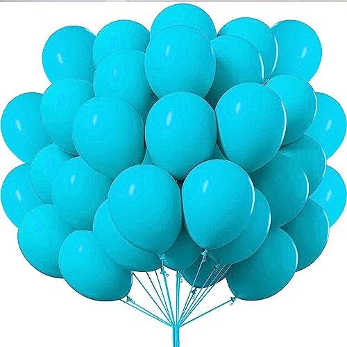 50 stück Partyballons – Mattes Nylonblau – Luftballons aus 100% Naturlatex – 12 Zoll (30 cm) 2,8 g Luftballons. Geburtstagsdekoration, Babyparty-Dekoration, Hochzeitsdekoration