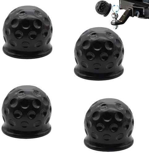 TZEKING 4 Stück Anhängerkupplung Abdeckung,Gummi Abdeckung Anhängerkupplung für Ø50 mm Kugelkopfkupplungen,Hänger Kupplung Kappe,Anhängerkupplung Schutzkappe,Anhängerkugelkopf Schutzhülle für Anhänger