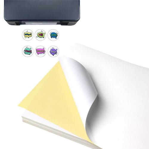 Vinilo Imprimible Papel Adhesivo,30 piezas, Transparente Papel Adhesivo Para Imprimir,Papel Pegatina Para Imprimir A4,Vinilo Imprimible Adhesivo Impermeable,Para Impresora De Inyección Detinta O Láser