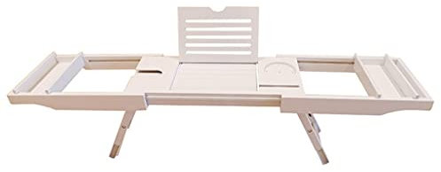 Plateau de Baignoire Extensible pour la Maison, Support pour téléphone Portable et Ordinateur, antidérapant, Caddie de Baignoire Spa, Organisateur, étagère de Rangement pour Salle de Bain