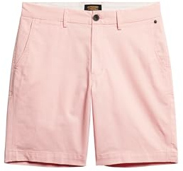 Superdry Herren Stretch-Chinoshorts Abendrot Pink 28