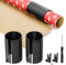 Coupe-papier Cadeau pour Rouleaux (2 Rouleaux & 4 Lames Inclus) - Massicot Remplaçable, Idéal pour Couper le Papier Cadeau de Noël, Anniversaire, Fête, Halloween - Petit Cutter à Rouleau Glissant
