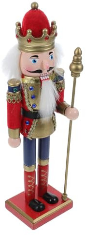 Cabilock Figura De Cascanueces De Madera Tradicional Cascanueces Soldado Figura De Cascanueces para Decoraciones De Mesa De Fiesta Navideña Decoración De Escritorio De Cascanueces