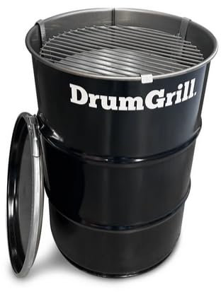 Barrelkings Barbecue DrumGrill 60L - BBQ Tonneau en Metal - Barbecue à Charbon avec Baril de Pétrole et Grille