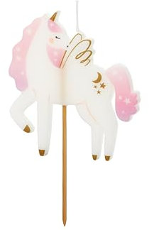 PartyDeco Geburtstagskerze Einhorn | 9 cm