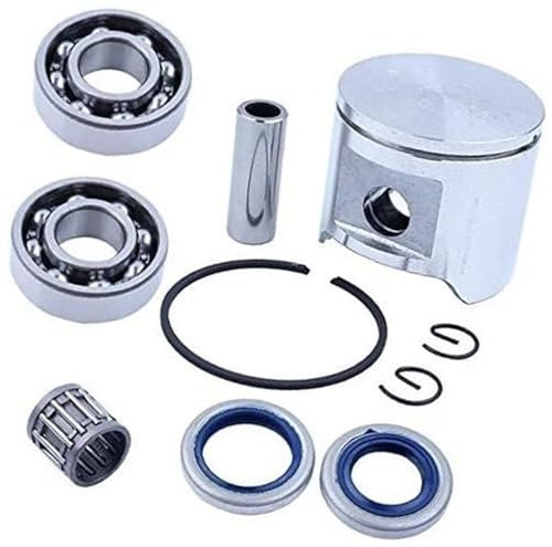 Vuzmode Retenes de Aceite for cojinetes de Bolas y Anillos de pistón de 48 mm for Motores de Motosierra Husqvarna 365, 365 EPA y 365 Special. Anillo de pistón para Herramientas de jardinería