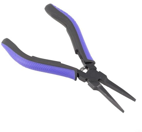 Zilimontt 138mm / 5.43'' Thin Flat Needle Nose Pliers Professional Thin Flat Nose Pliers with Smooth Jaw for Jewelry Making Handcraft PCB Board Repairing