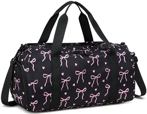 LOIDOU Sporttasche Kinder 24L aus mit Schuhfach und wasserdichtem Nassfach, Reisetasche für Mädchen und Jungen mit Kofferschlaufe und abnehmbarem Schultergurt für Sport, Schwimmen & Reise