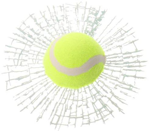 LABRIMP 3D Tennis Ball Car Sticker for Window Decoration, Creative and Cute Plastic Prank Decal with Easy Installation, for Car Exterior Styling and Fun Vehicle Accessories