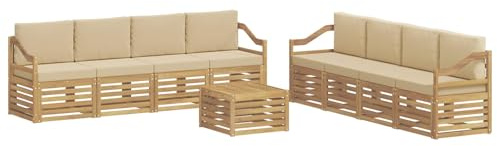 vidaXL Sofagarnituren Massivholz Akazie, Outdoorsofa, modernes Gartenmöbel für gemütliche Terrasse, Lounge, strapazierfähiges Set