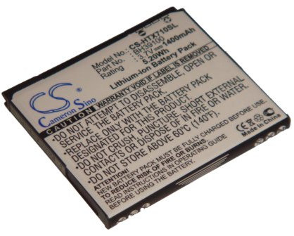 vhbw Li-Ion Akku 1400mAh (3.7V) für Handy, Smartpohne, Telefon AT&T Vivid 4G, Google G16, G20, HTC Holiday, Omega, Radar, X710a, X710e wie BH39100.