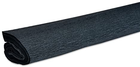 VBS Krepppapier 200cm 32g/qm aus Papier Dekorationen floristische Arbeiten Schwarz