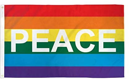 AZ FLAG Bandiera Arcobaleno Pace 150x90cm - Bandiera Peace - Rainbow Flag 90 x 150 cm