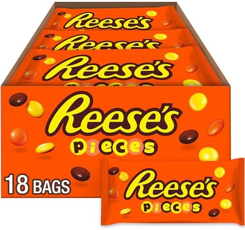 REESE'S Pieces Peanut Butter Candy, 1.5 Ounce (Pack of 18)