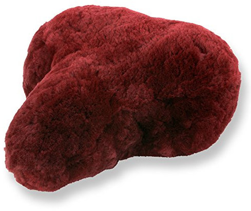 Reissner Lammfelle Fahrradsattel Bezug Fahrradsattelüberzug aus Merino Lammfell FSB-A-1 rot Bordeaux 30x20cm