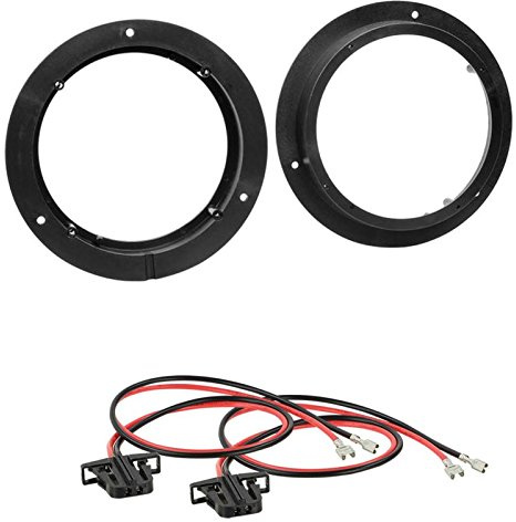 LSP-Set: Lautsprecherringe Lautsprecher Ringe LA-Aufnahme Adapterringe Ø 165 mm + Adapter Kabel/Lautsprecheradapterkabel kompatibel mit Mercedes A-Klasse (W169) / B-Klasse (T245) 06/2005-06/2011