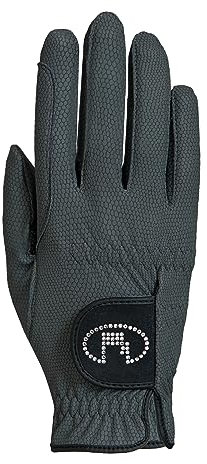 Roeckl Sports Reithandschuh Lisboa, Ladies Sommer Handschuh, Anthrazit 7.5