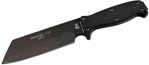 Eickhorn - Outdoormesser | Defender 110 Schwarz | Klingenlänge: 14,9 cm |Arbeitsmesser - Werkzeug - Survival - Solingen - Germany | Feststehende Klinge - Robust - rostfrei - scharf