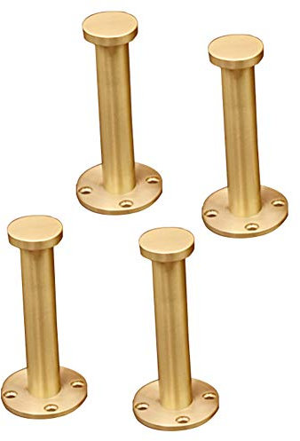 ZYFA Möbelfüße,Möbelbeine Sofafuss Kupfer,tischbeine höhenverstellbar (4 Stück,Mit Schrauben)