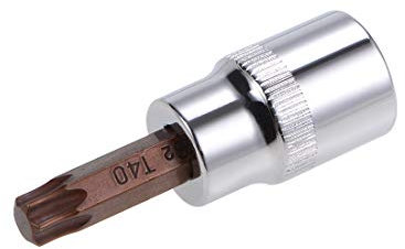 sourcing map 3/8 Empreinte x T40 Douille Torx Pointe S2 Acier CR-V 38mm Longueur pour Usage Manuel Seulement