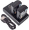DSTE 2x LP-E6 Replacement Battery + Dual USB Charger with LCD Display Compatible with LP-E6n and Canon EOS 5D Mark II,5D Mark III,5DS,5DS R,60Da,70D,7D mark II,7D mark III,XC10,XC15 Digital Camera