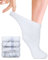 Fiera Besa Diabetiker Socken Damen mit Lycra, 4 Paar, Knöchelhoch Bambus-Viskose Socken, Superweiche, Dünne und ohne Naht Bambus-Viskose socken für den Alltag, 35-38 und 39-42 (39-42, Weiß)