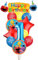 Ziggos Party Sesamstraße Deluxe Blue #1 Geburtstags-Ballonstrauß