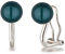 Schöner-SD Ohrclips Perle 8mm 925 Silber Rhodium tahiti grün petrol