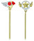 Kashasin Anime Cardcaptor Ohrringe S925 Sterling Silber Cardcaptor Sakura Schmuck Geschenke für Cardcaptor Fans, Sterling Silber