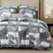 BEDSURE Bettwäsche 200x220 3teilig Bettbezug - Bettwäsche-Sets 200 x 220 cm mit 2 Kissenbezüge 80x80 cm, ÖKO-TEX Wendebettwäsche Bedding Grau Geometrie Muster für Doppelbett mit Reißverschluss