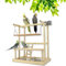 Holzsammlung Vogel Spielplatz Holz, Vogelspielplatz für Wellensittiche, Wellensittich Spielplatz Freisitz für Papageien, Papageien-Spielständer Sitzstange Gym Ständer für Nymphensittiche, Aras