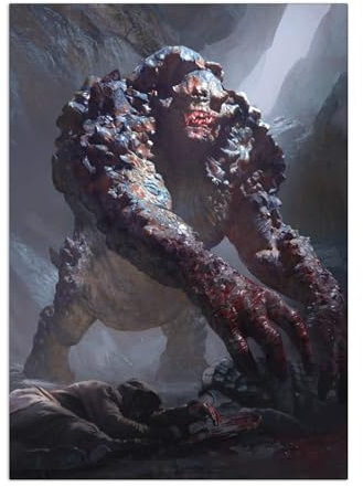 Displate – Metallposter - Magnet-Montage - Gwent - Iron Judgment - Cave Troll - Größe M - 32x45cm