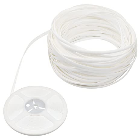 RNY Kunststoff-Rattan-Synthetikgeflecht zum Stricken und Reparieren von Terrassenmöbeln (weiß, 13,7 m)