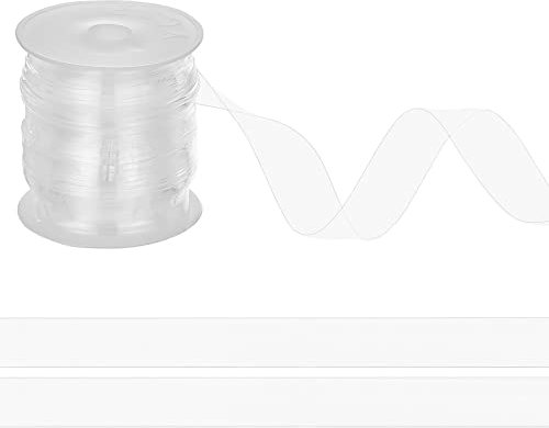 nbeads 10 m Klarer Elastischer Riemen, 15 mm Breites Leichtgewicht Gummilitze Transparent Elastic Strap Dehnbare Bänder Verstellbare BH-Träger Kabel Für DIY Projekt Nähen Schulter BH Kleidung