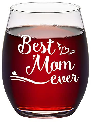 Joymaking Stemless Wine Glass - Personalised Mom Gifts for Mother's Day, Birthday & Christmas - Best for New Mums - 15 Oz
