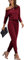PCEAIIH Women's One Piece Jumpsuit Casual Loose Off Shoulder Long Sleeve Elastic Waist Stretchy Romper with Pockets S Wine Red