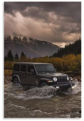 Auto-Poster Jeep Wrangler Cross Country Poster Dekorative Malerei Leinwand Wandposter und Kunstbild Druck Moderne Familien-Schlafzimmer Dekor Poster 30 x 45 cm