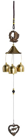 Small snail Feng Shui Windspiele Fisch Muster Vintage Metall Windspiel Segen Glocke Windspiel Chinesische Windspiele für Garten Zuhause Terrasse Hof