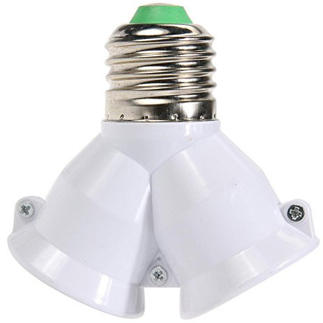 ALINUOYQ 2 in 1 E27 presa lampada splitter adattatore base base supporto