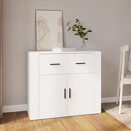 FIRBNUS 80x33x70 cm Aparador Blanco Mueble Entrada Recibidor Recibidores De Entrada Muebles De Cocina Vitrina Economica Mueble Auxiliar De Cocina