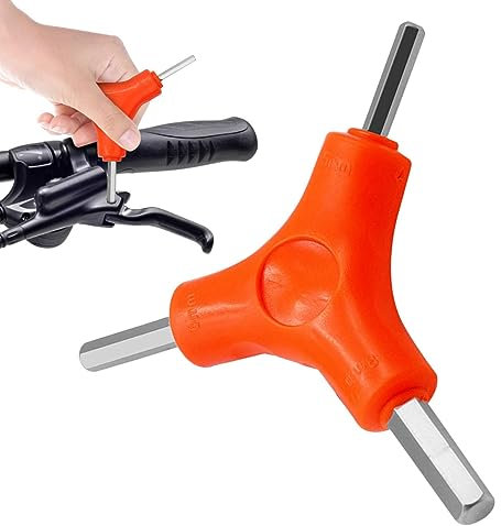boiler 3-Way Hex Wrench for Bikes,Multi-Functional Three Way Triangle Wrench Outer Spanner | 3mm 4mm 5mm Hex Internal Hex Key Combination Repair Tools for Motorcycle, Bicycle