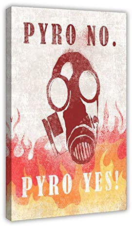 SORECI Pyro No Pyro Yes Leinwand-Poster, Wandkunst, Dekordruck, Bild, Gemälde für Wohnzimmer, Schlafzimmer, Dekoration, Rahmenstil, 30 x 45 cm