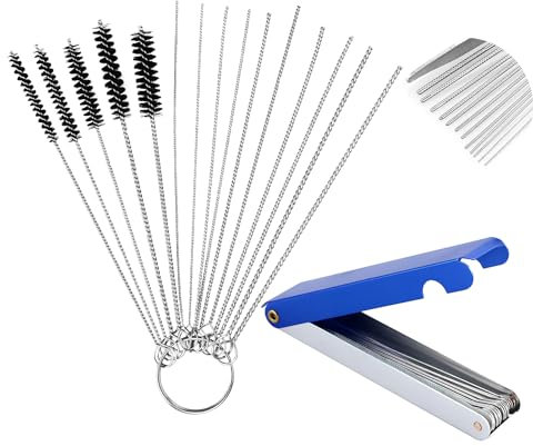 Vergaserreiniger Reinigungs Set für Vergaser zum Entfernen von Schmutzablagerungen, Vergaserreiniger Motorrad , Schweißer, Vergaser(13pcs Reinigungsset und 10 Reinigungsnadeln und 5 Nylon-Bürsten)