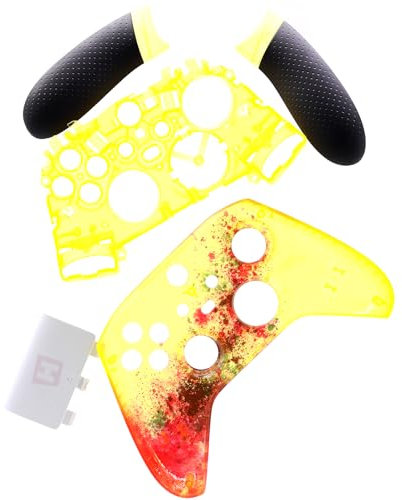 Deal4GO Gehäuseschalen-Set mit Frontplatten-Schienen, Batterieabdeckung, Mittelrahmen, Ersatz für Xbox Series X S Controller (Forza-Horizon 5 Edition)